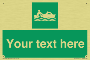 Custom sign safe condition Rescue boat